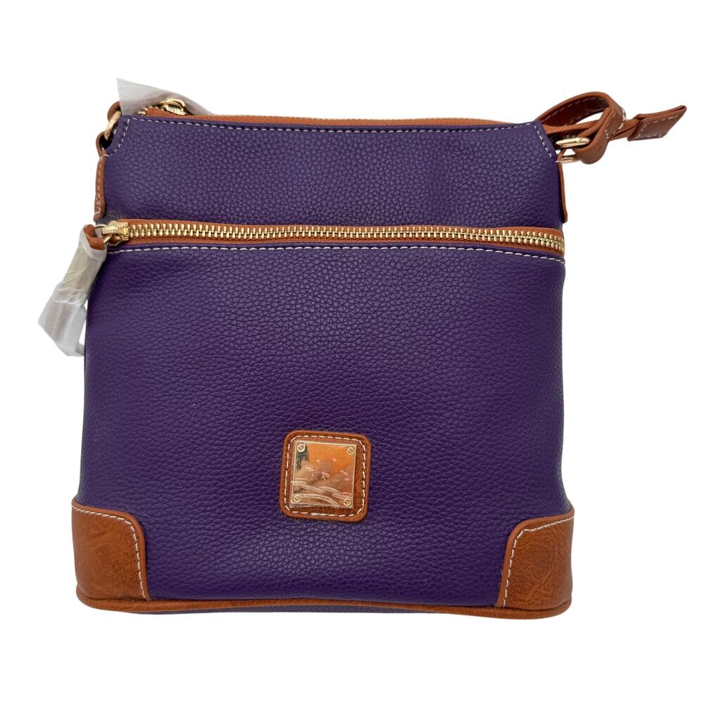 Purple Purse Handbag Pebble Finish Brand New Plum